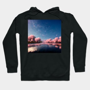 Japanese Sakura Cherry Blossom Trees Landscape #4 Hoodie